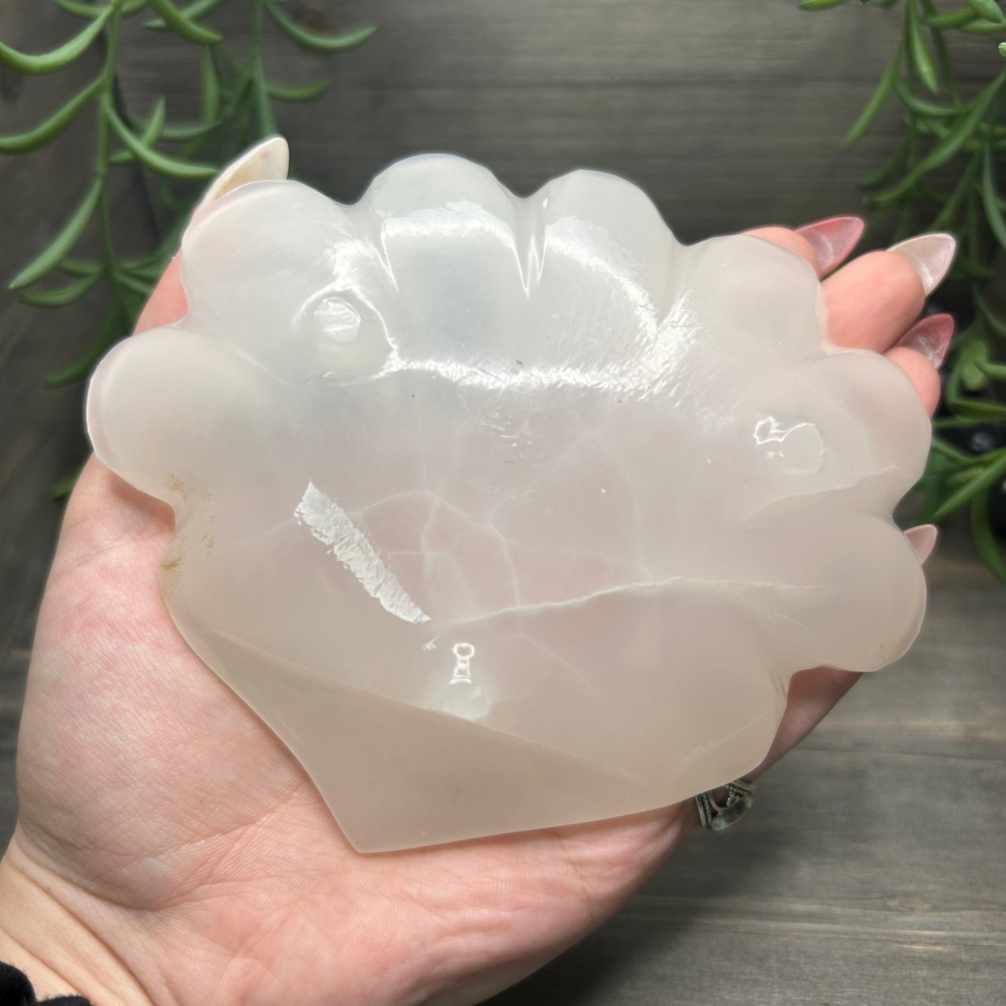 alabaster shell bowl