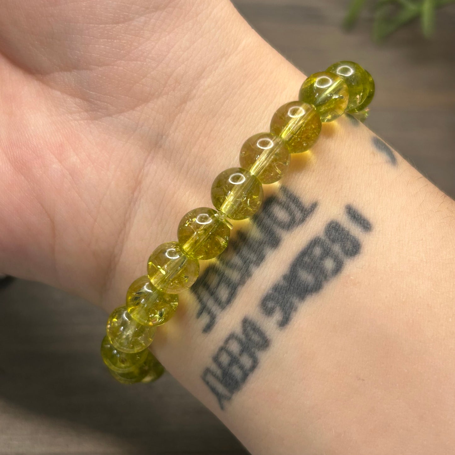 prehnite bracelet