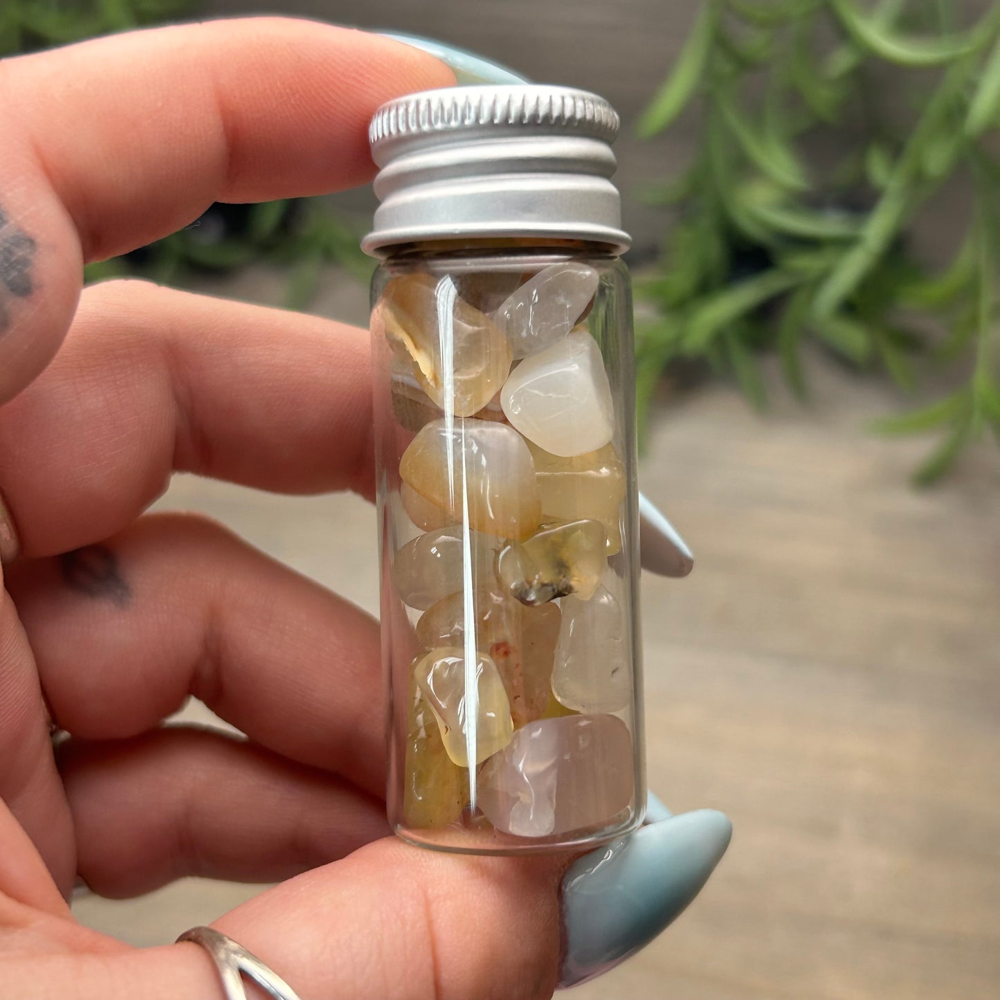 carnelian agate chip bottle