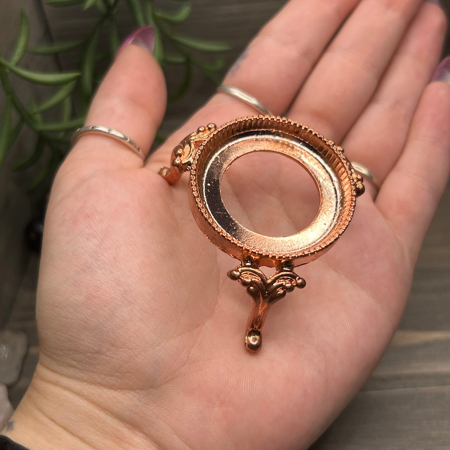 rose gold sphere stand
