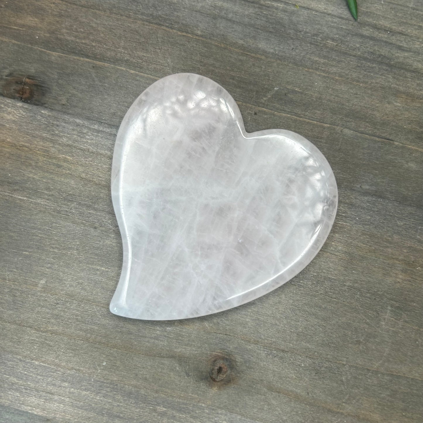 rose quartz heart slab