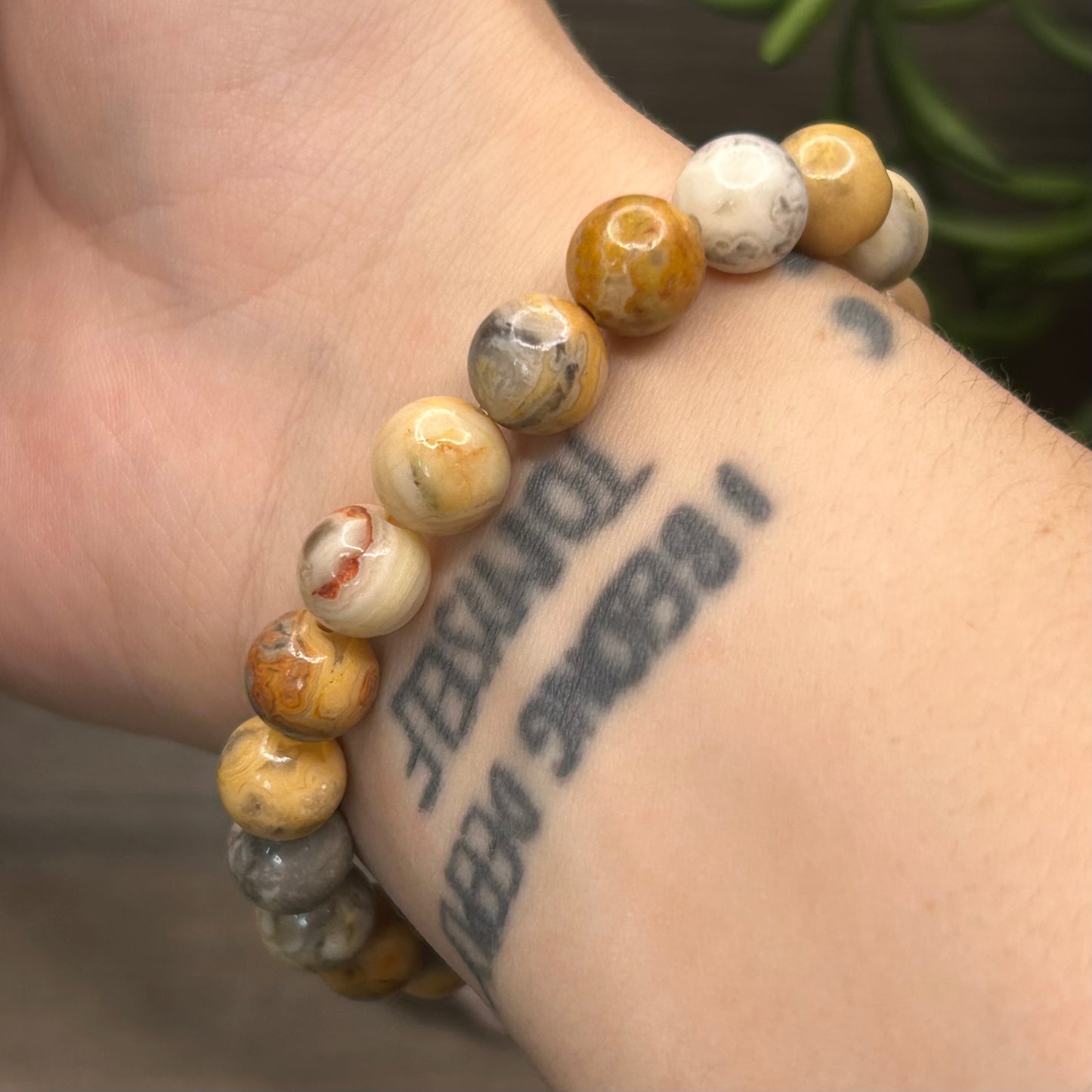 crazy lace agate bracelet