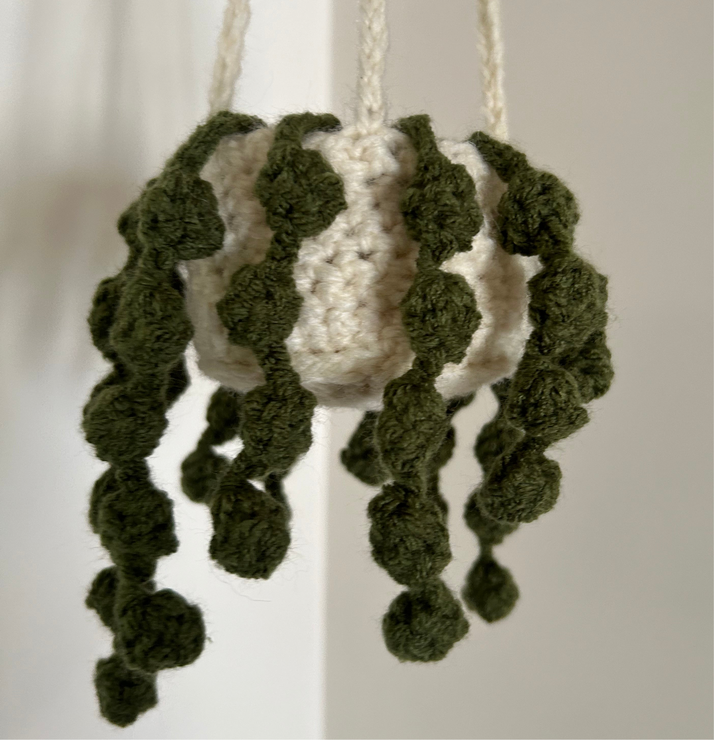 crocheted string of pearls