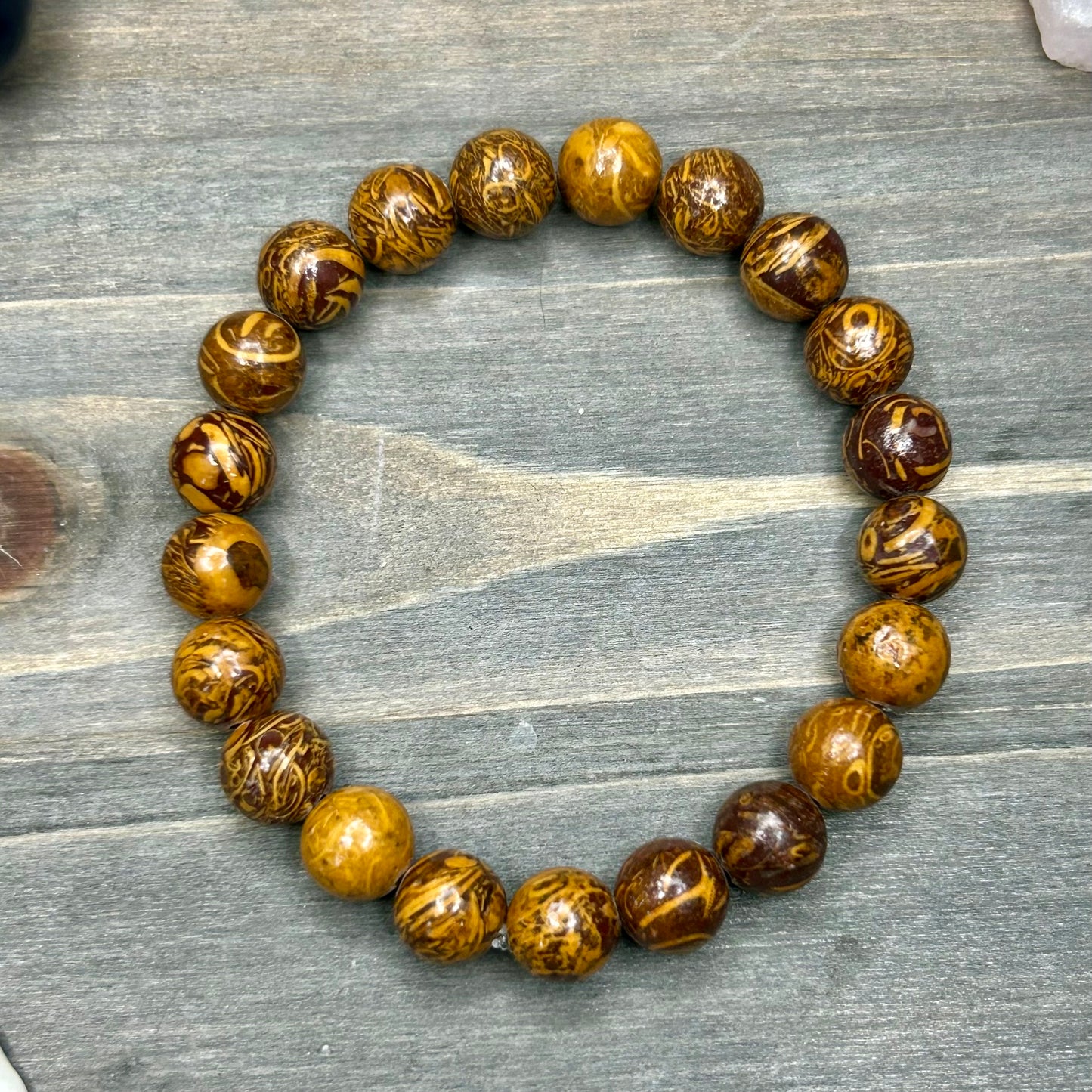 calligraphy stone bracelet