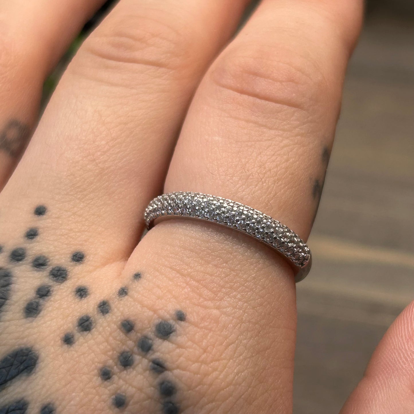 triple row CZ ring (sz 8)