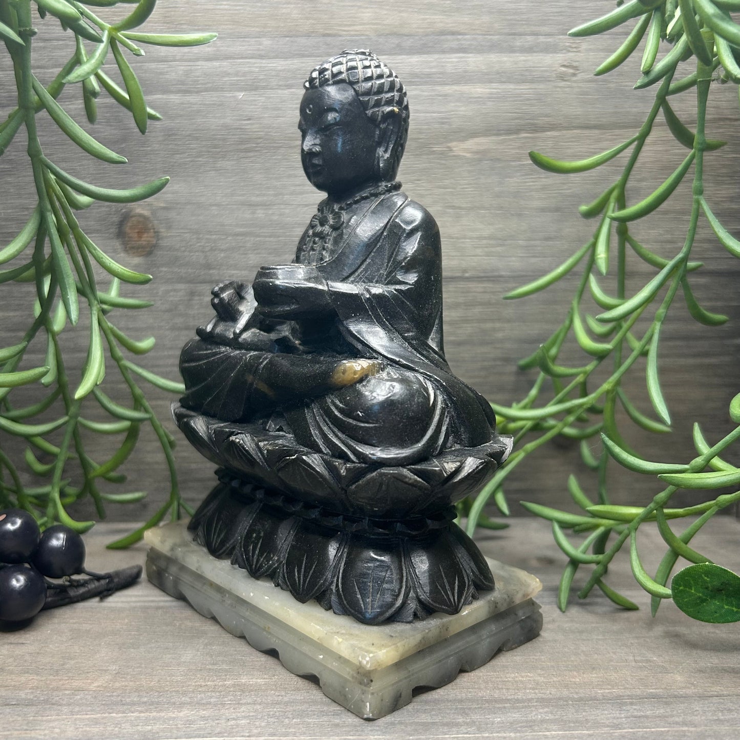 serpentine buddha on jade
