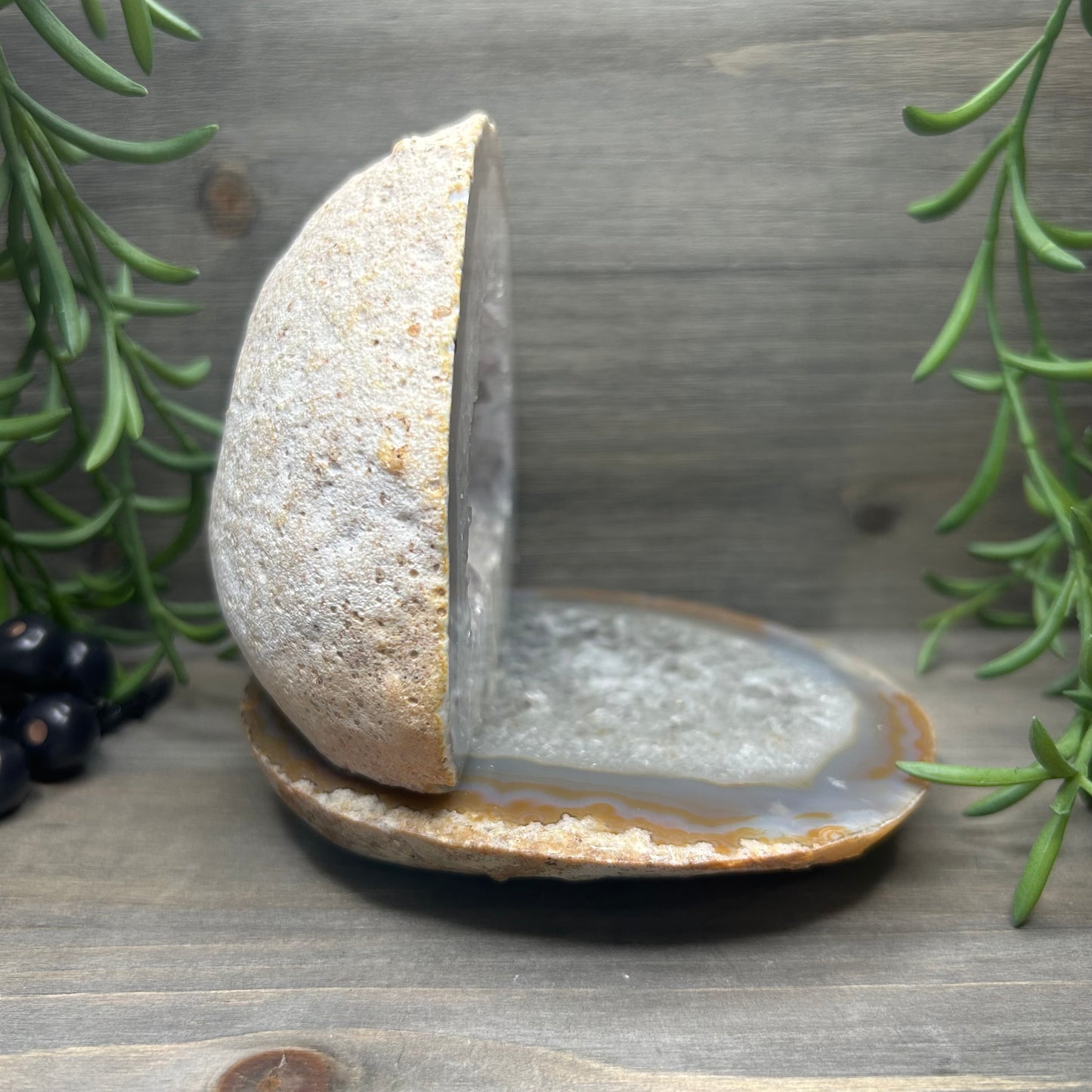 druzy agate trinket plate