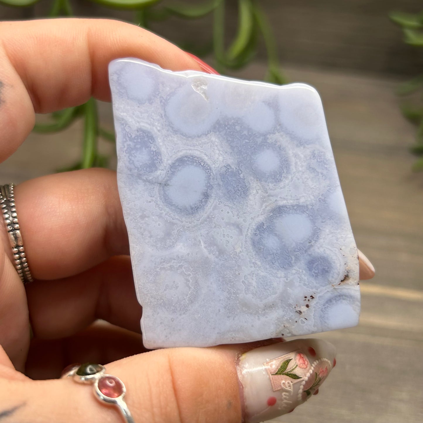 blue lace agate slab