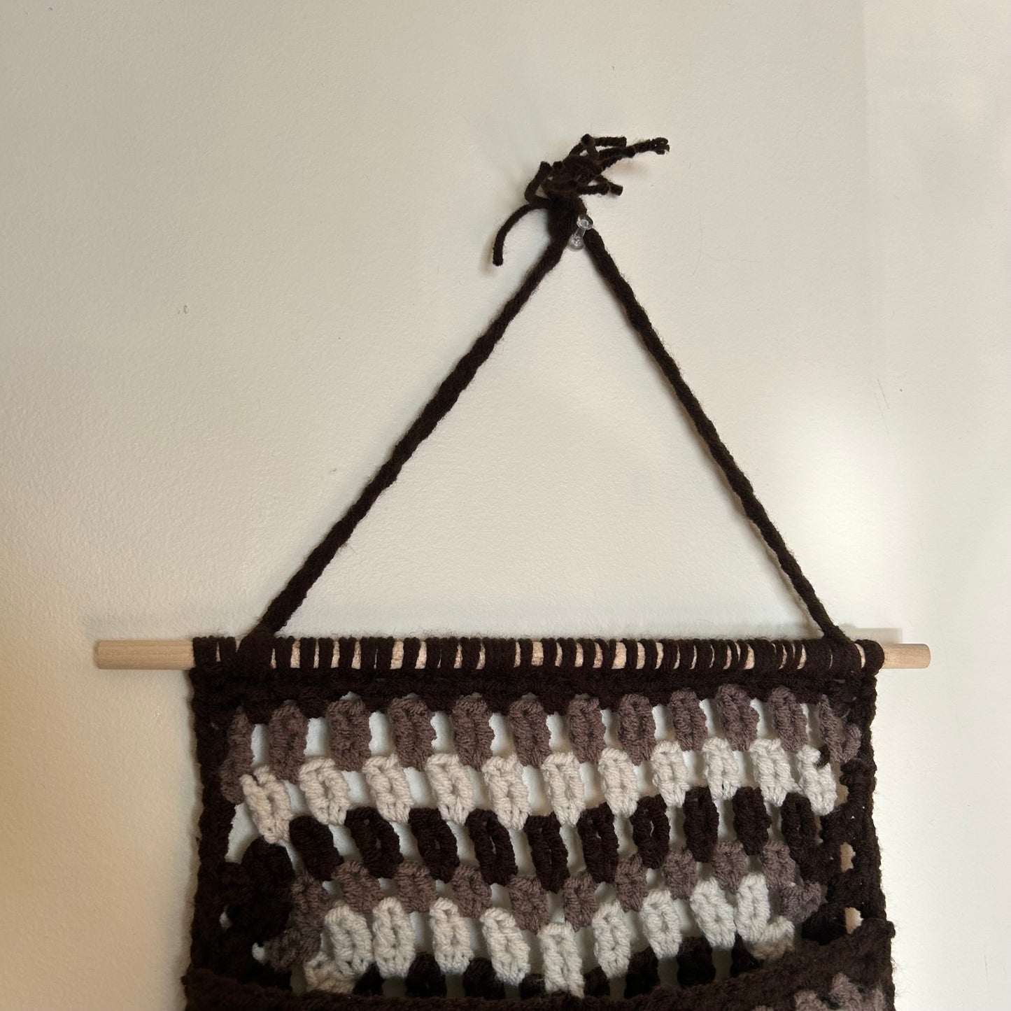 crochet wall organizer
