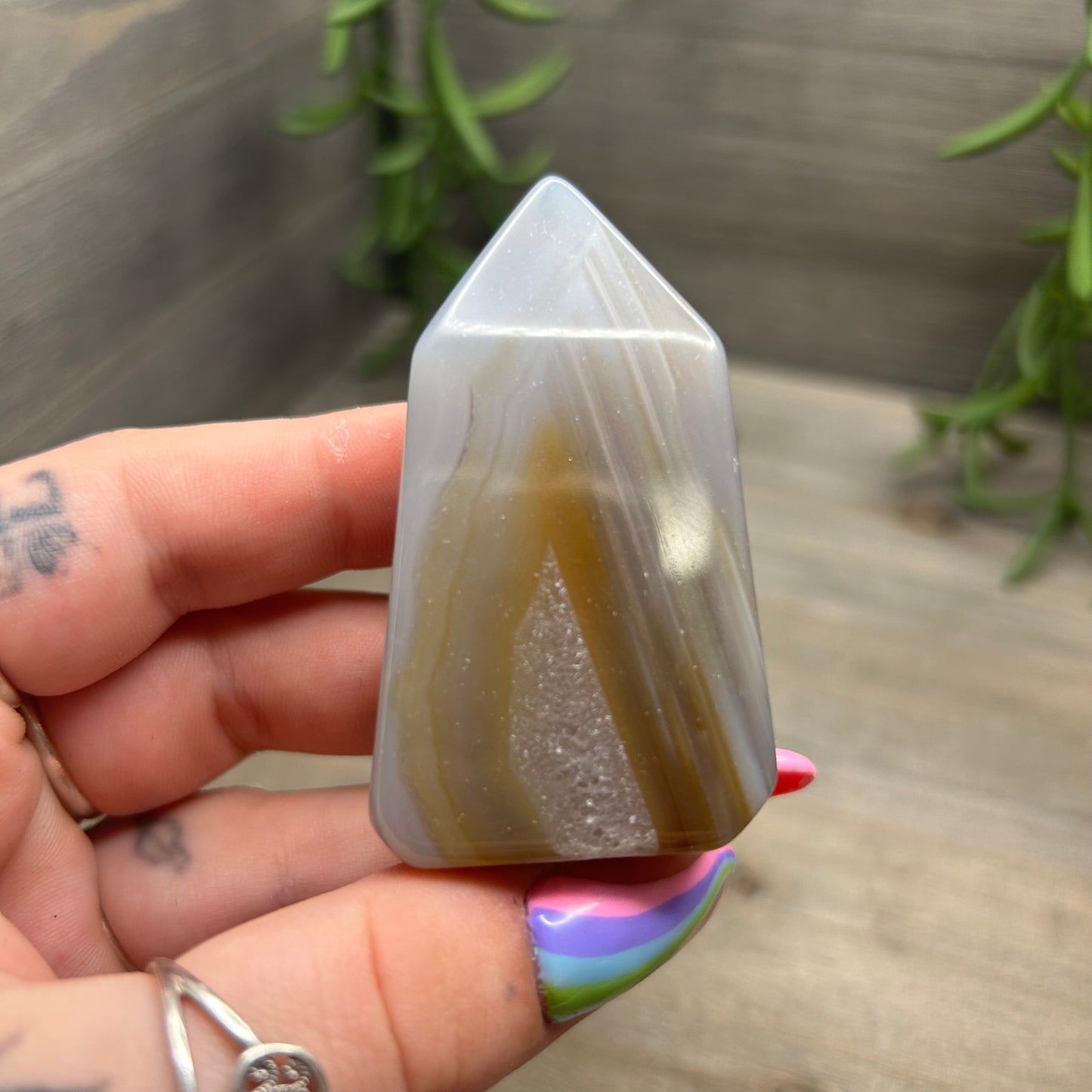 druzy agate tower