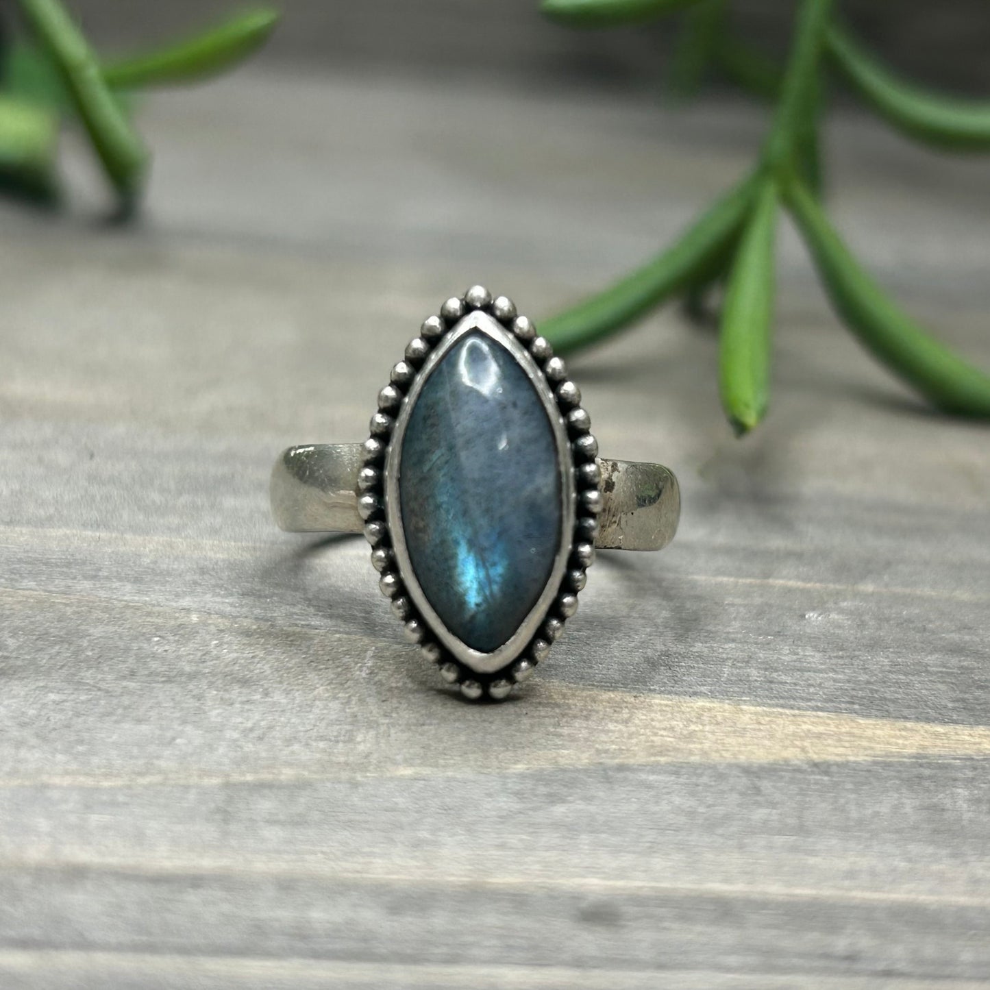 labradorite ring (sz 8)