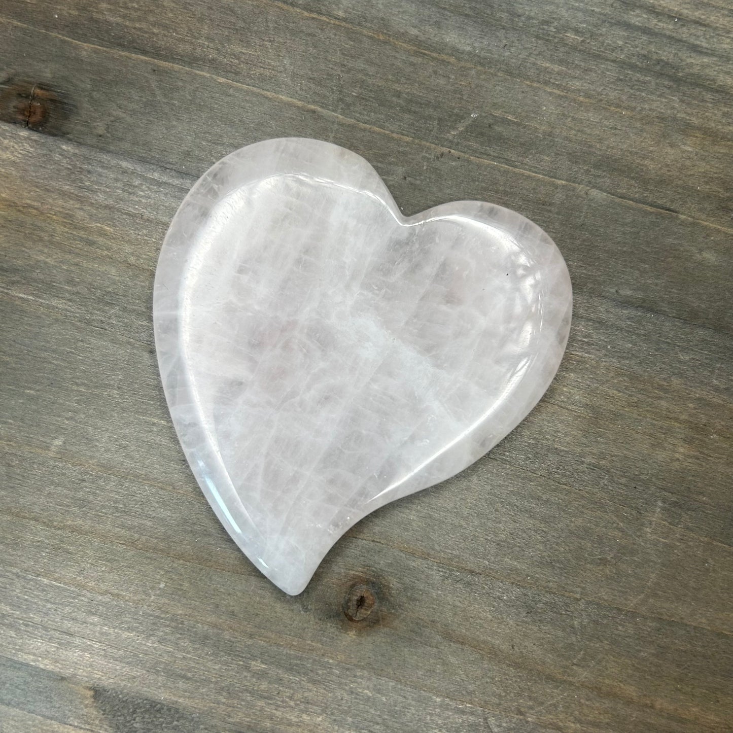 rose quartz heart slab