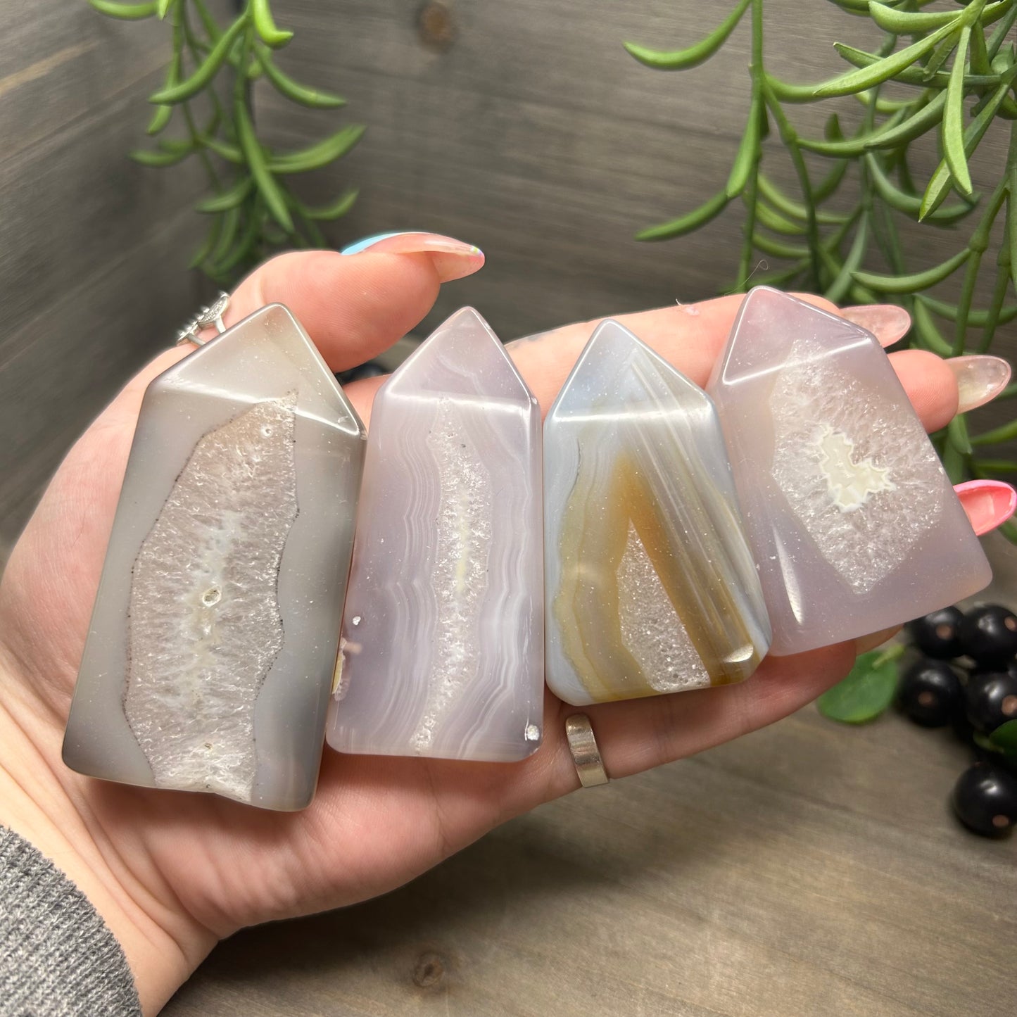 druzy agate tower