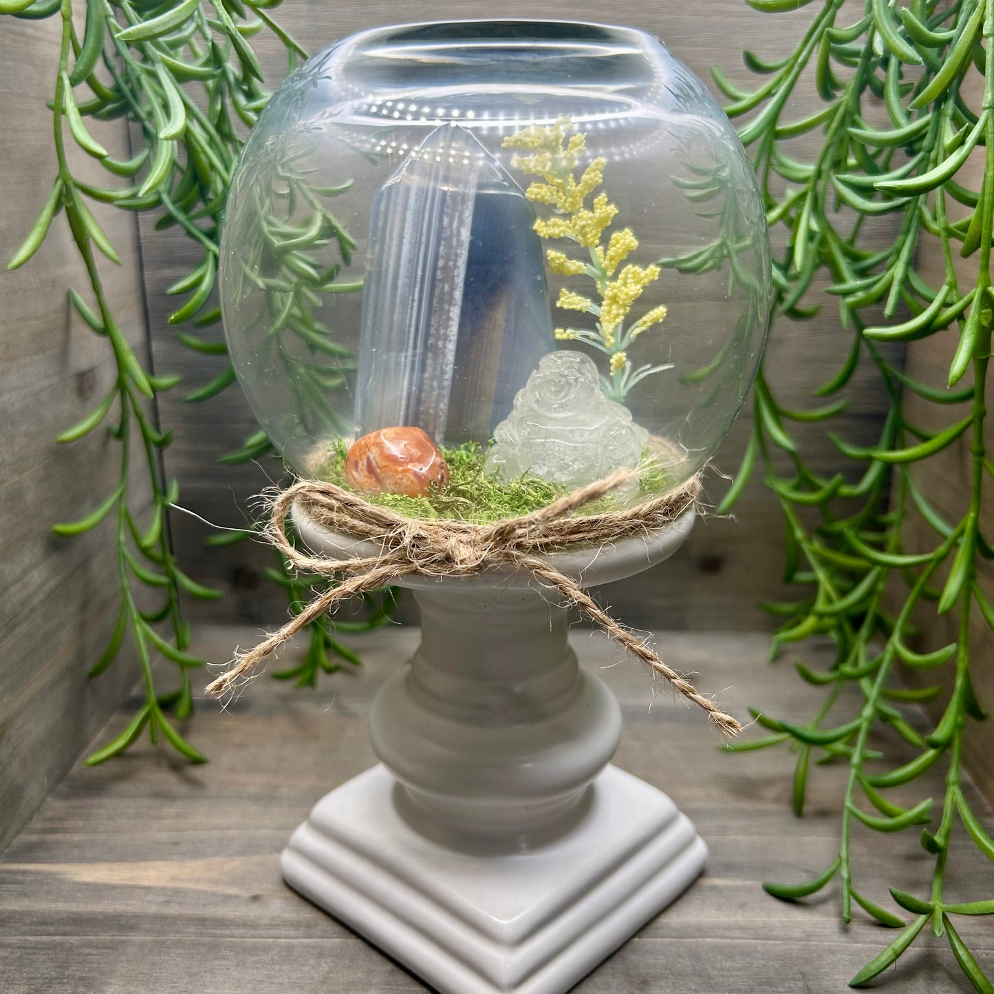 agate+buddha terrarium