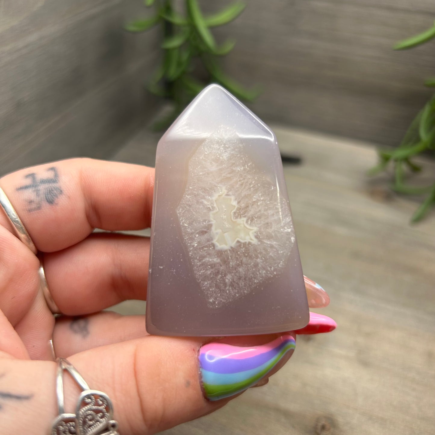 druzy agate tower