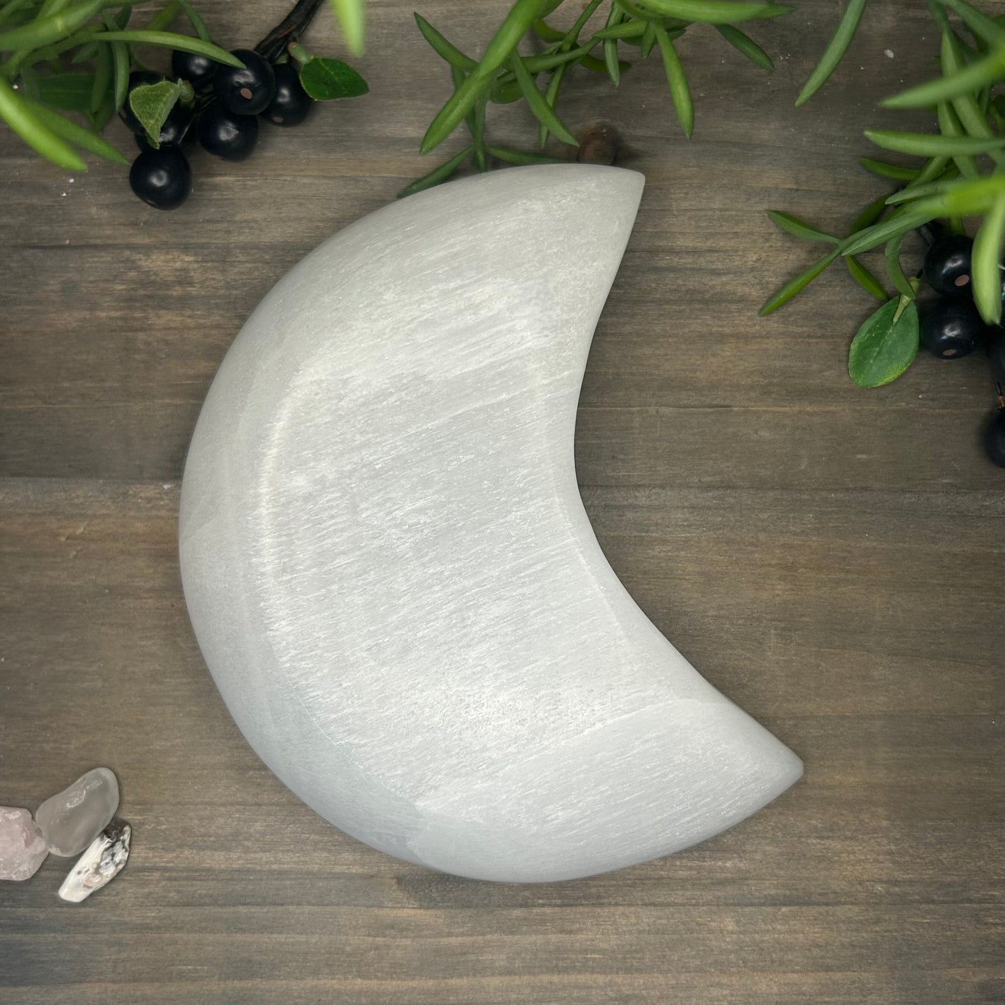 XL selenite moon bowl