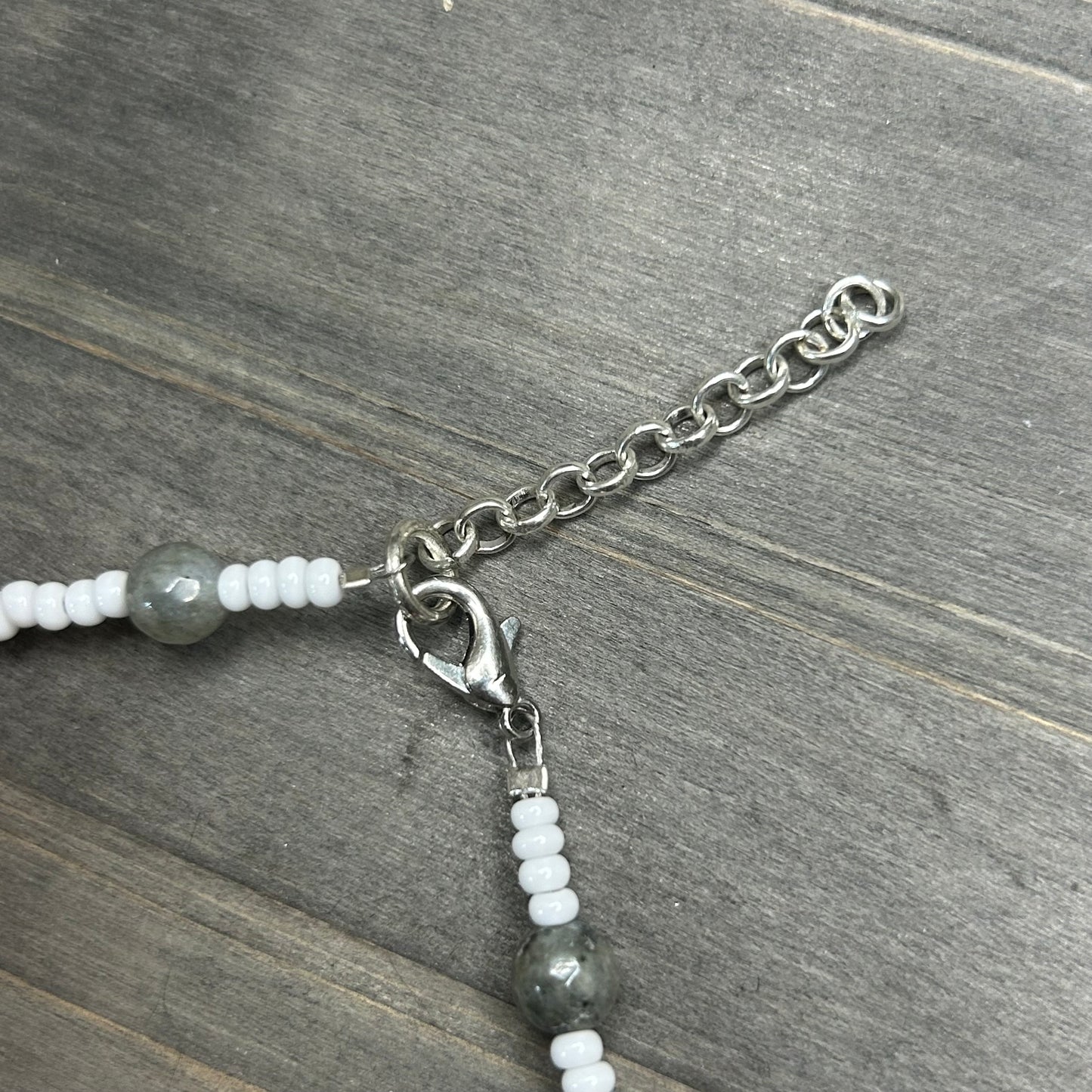 beaded crystal anklet