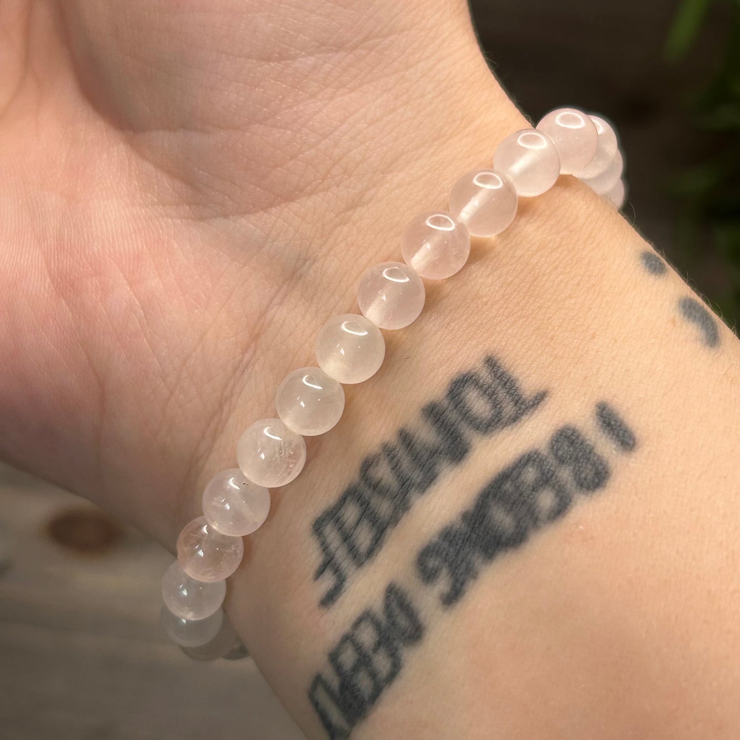 rose quartz bracelet (6mm)