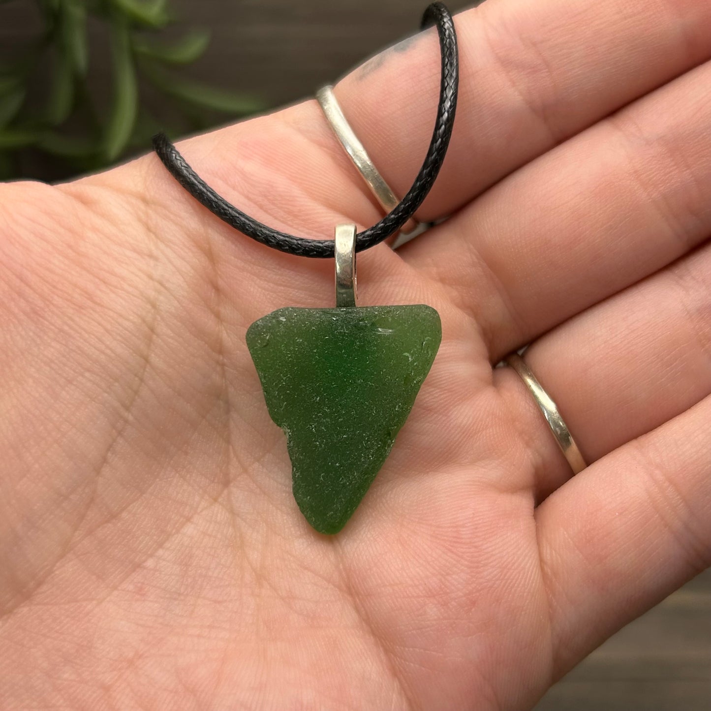 green sea glass necklace