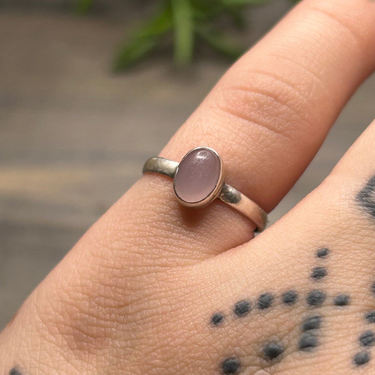 lavender fluorite ring (sz 5)