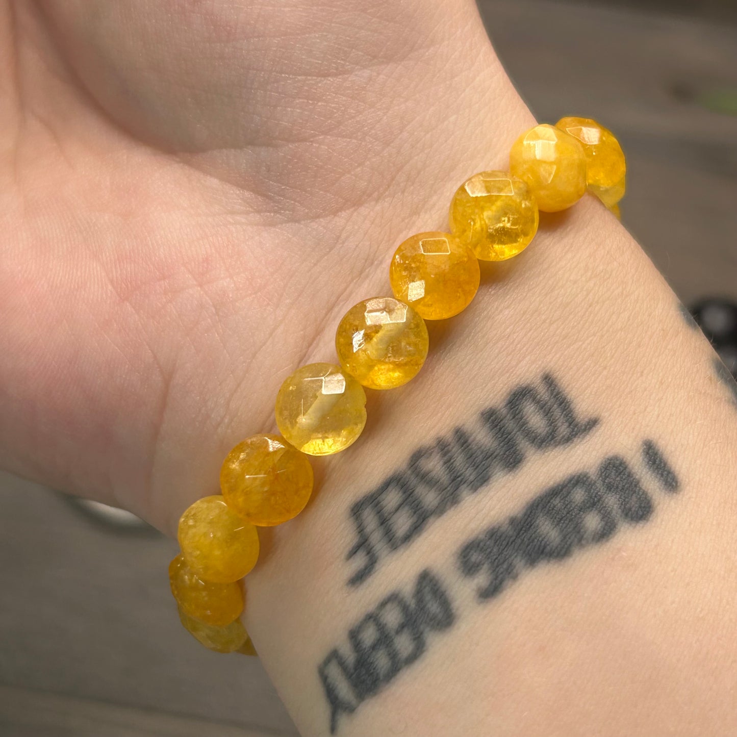 faceted citrine bracelet
