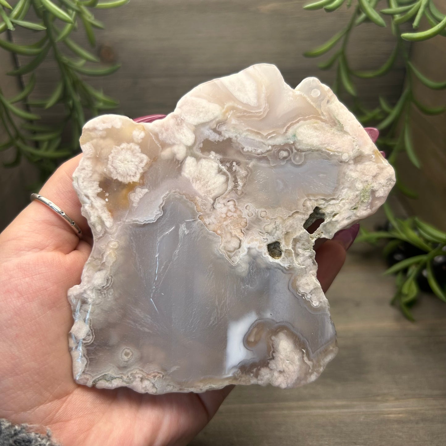 flower agate slab