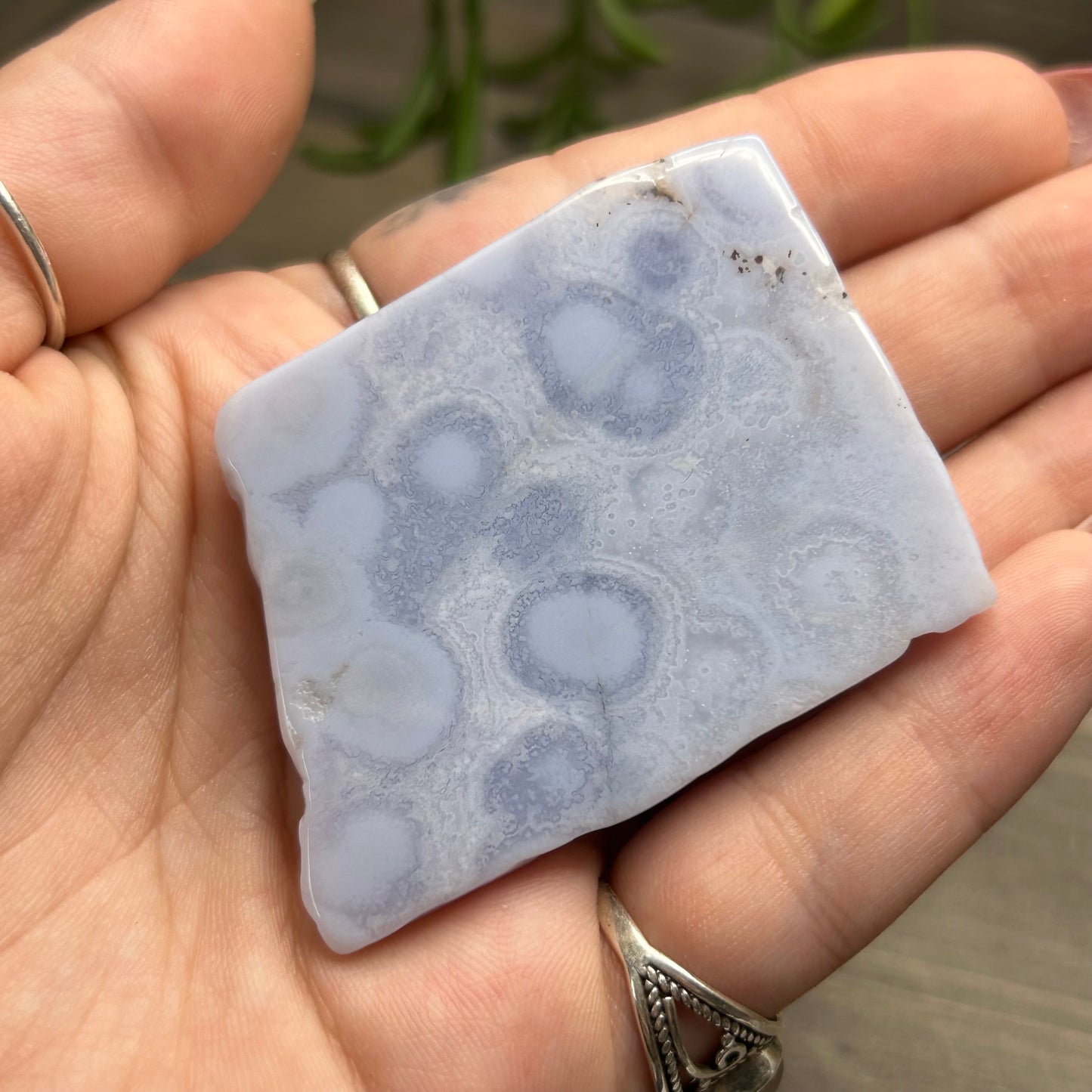 blue lace agate slab