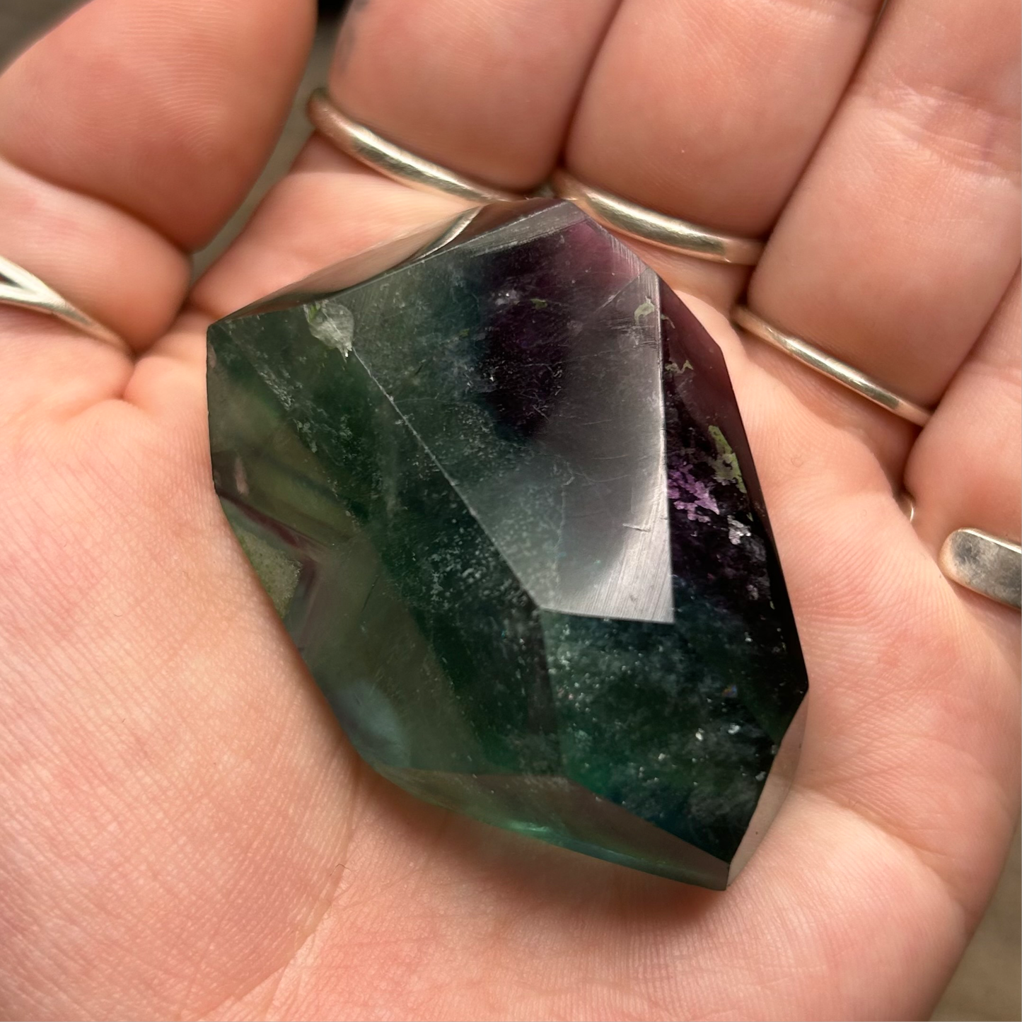 rainbow fluorite freeform