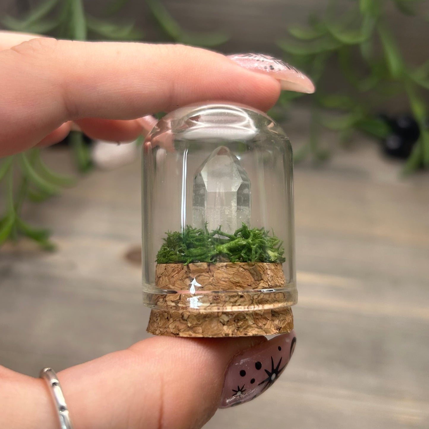 mini clear quartz terraroum