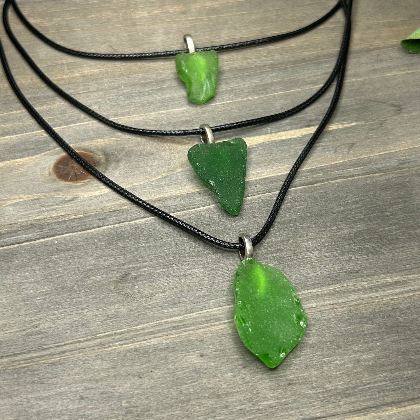 green sea glass necklace