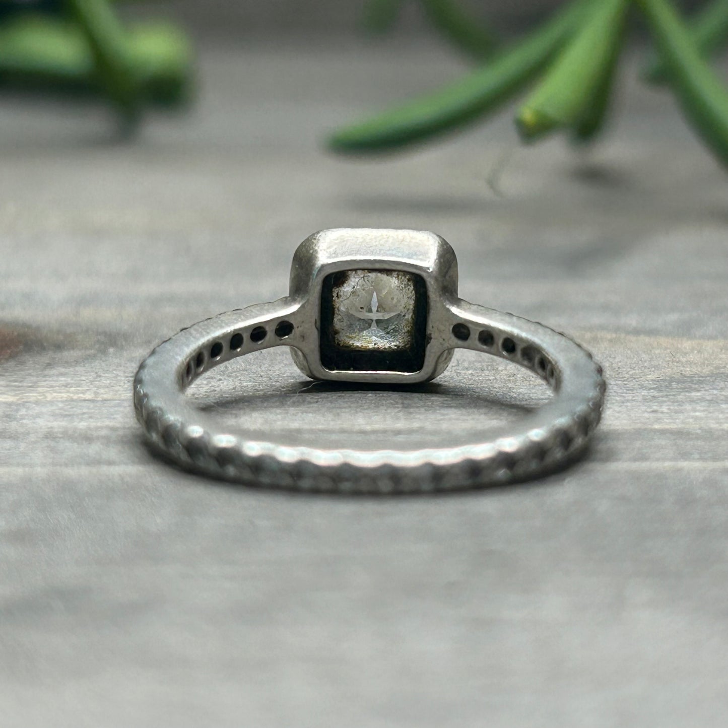 square halo CZ ring (sz 5.5)