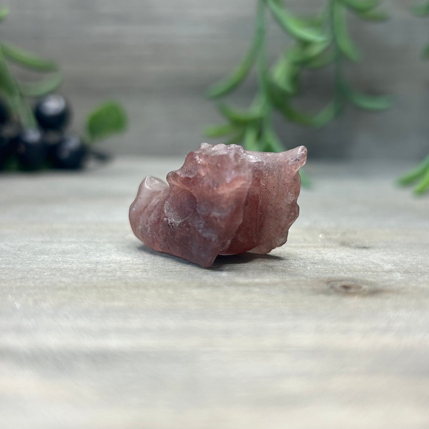 strawberry quartz dragon head