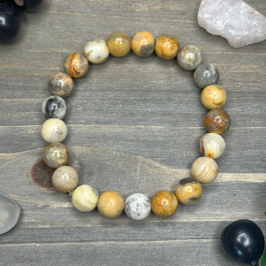 crazy lace agate bracelet