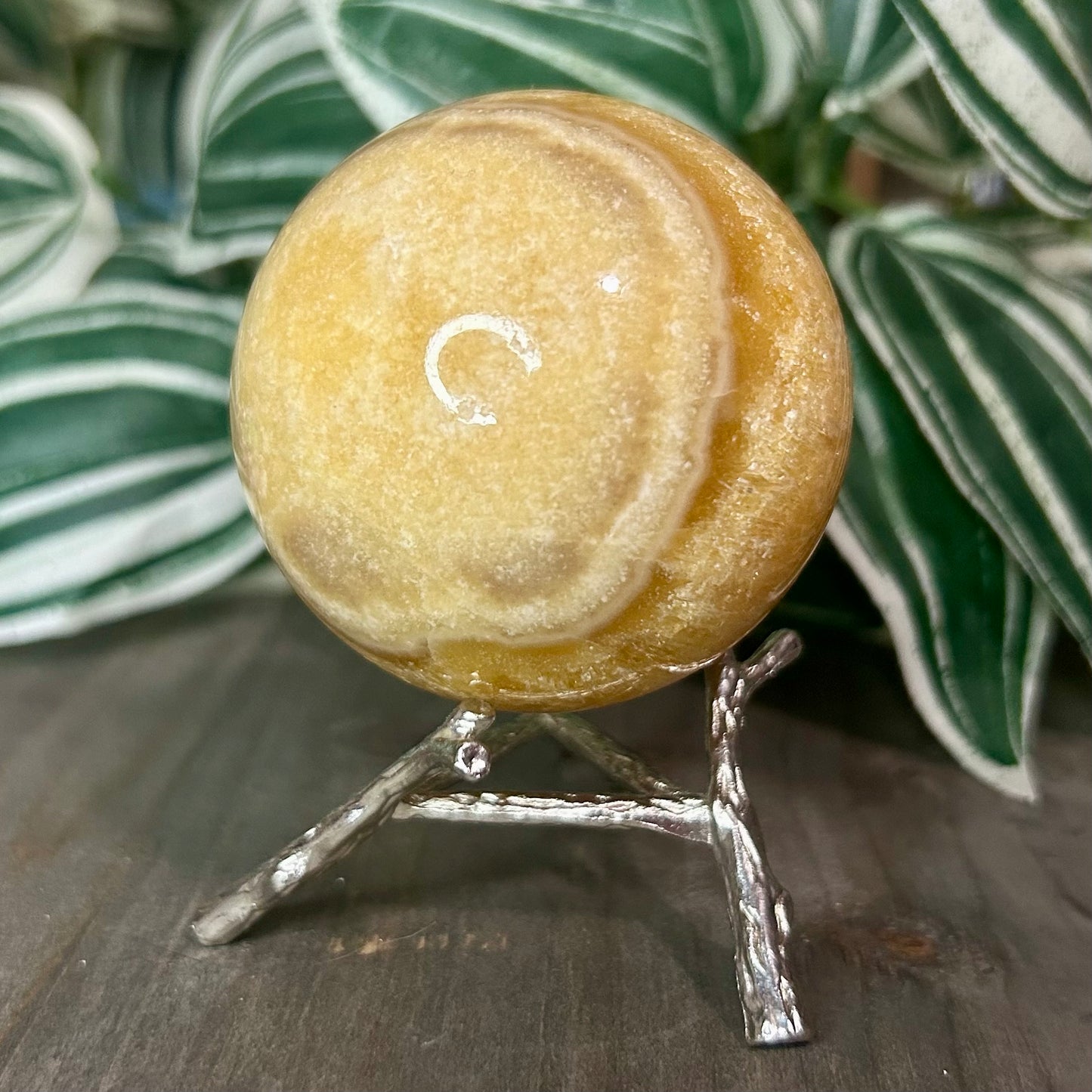 orange calcite sphere