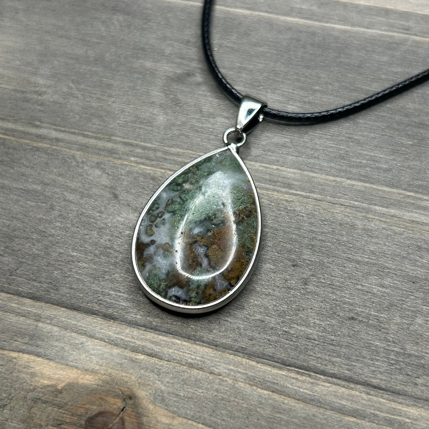 moss agate necklace