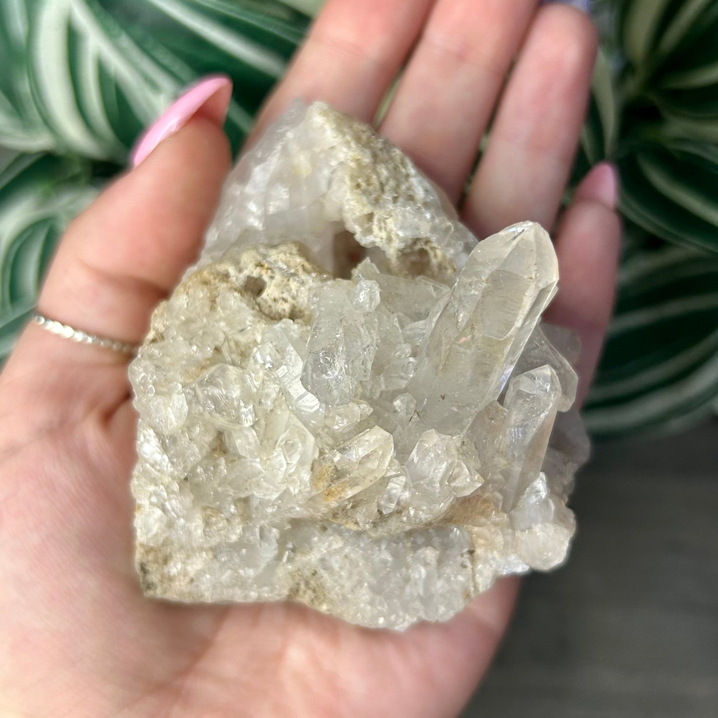 large clear quartz cluster