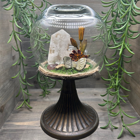 druzy agate terrarium