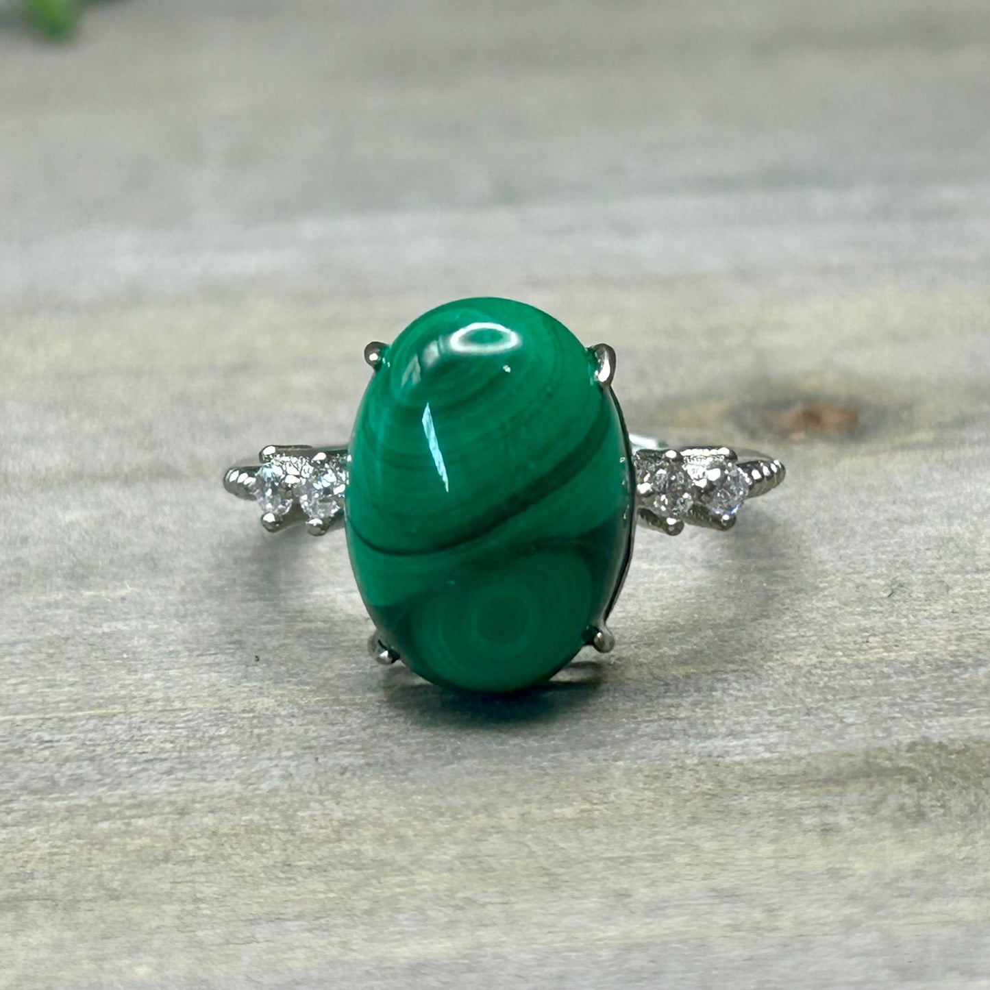 malachite ring (S925)