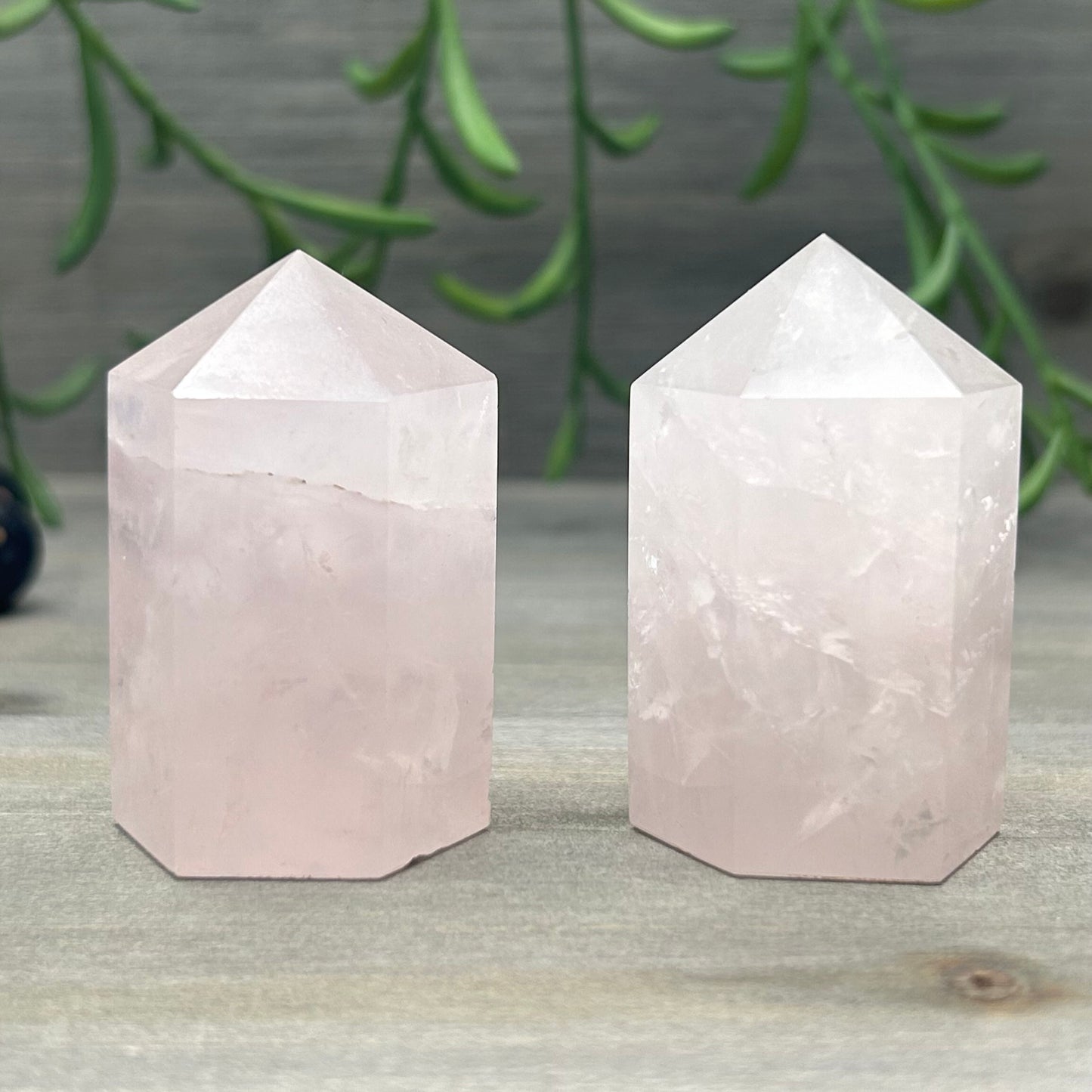 chunky rose quartz tower