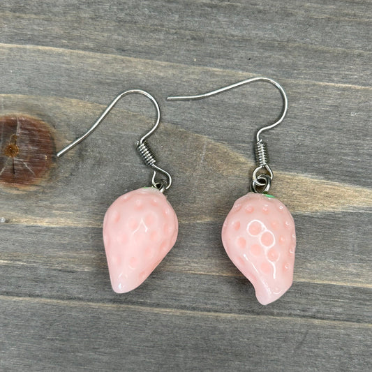 pink strawberry dangles