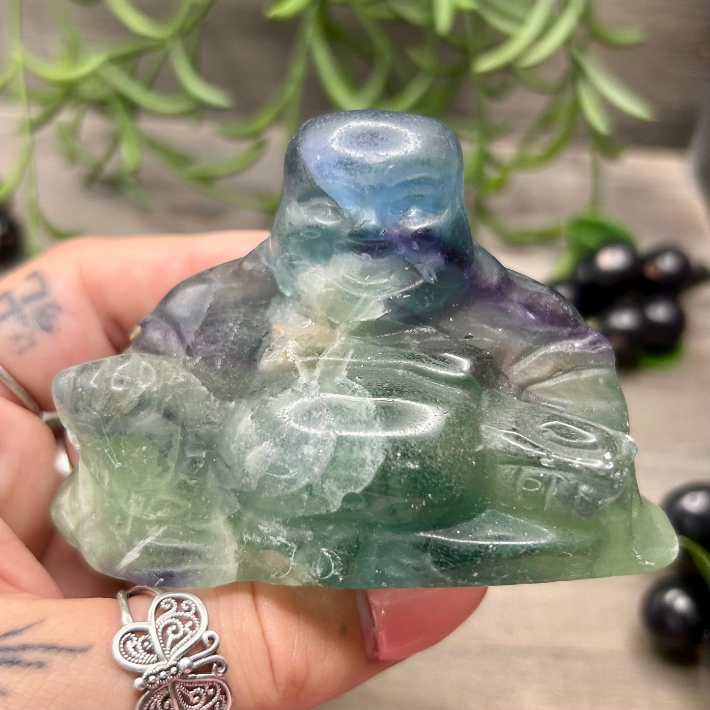 large fluorite buddha