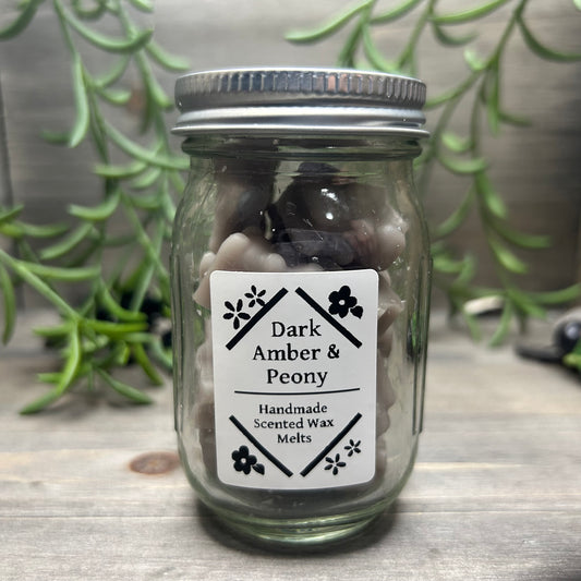 dark amber & peony wax melts