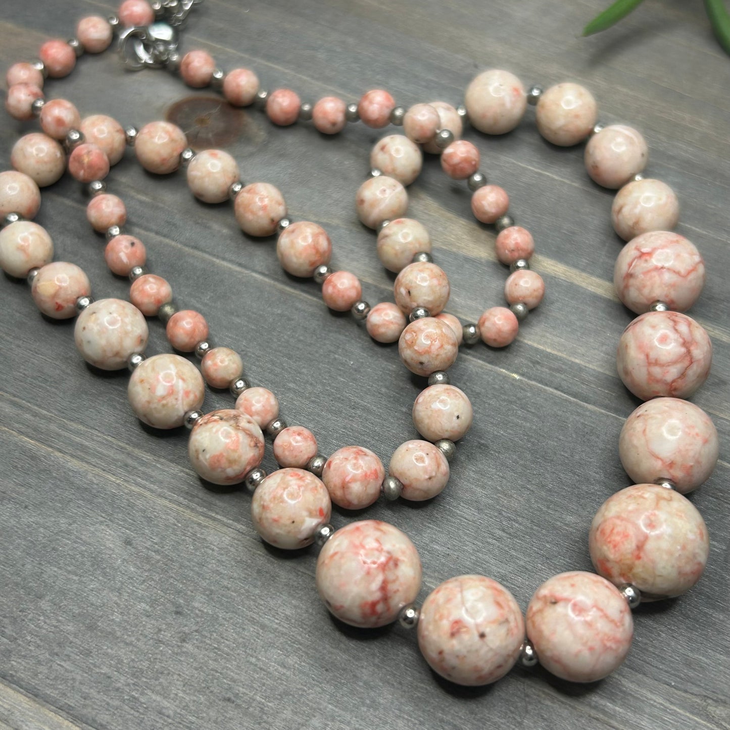 pink picasso jasper necklace