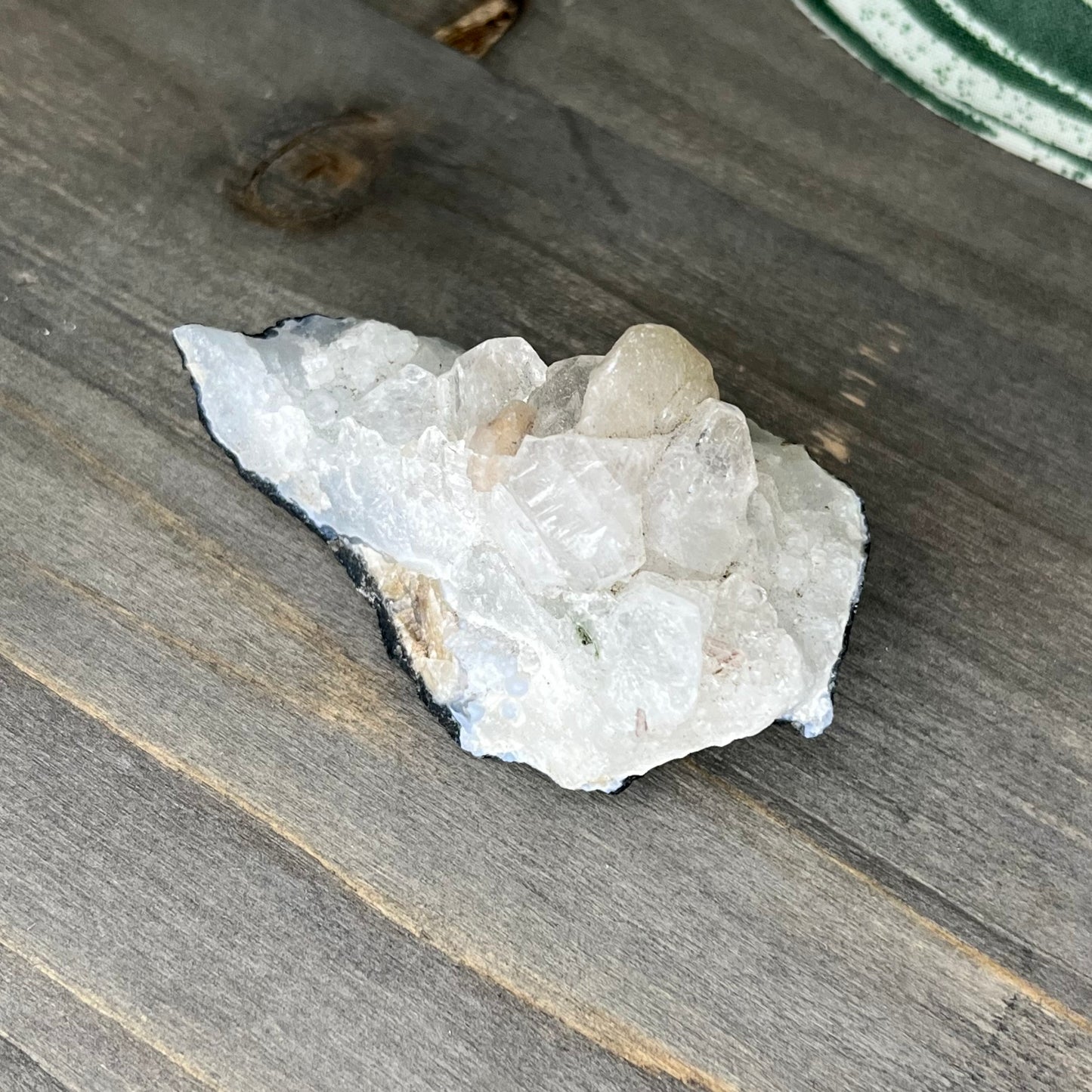 stilbite in apophyllite specimen