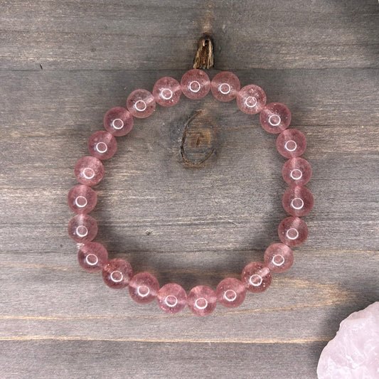 strawberry quartz bracelet