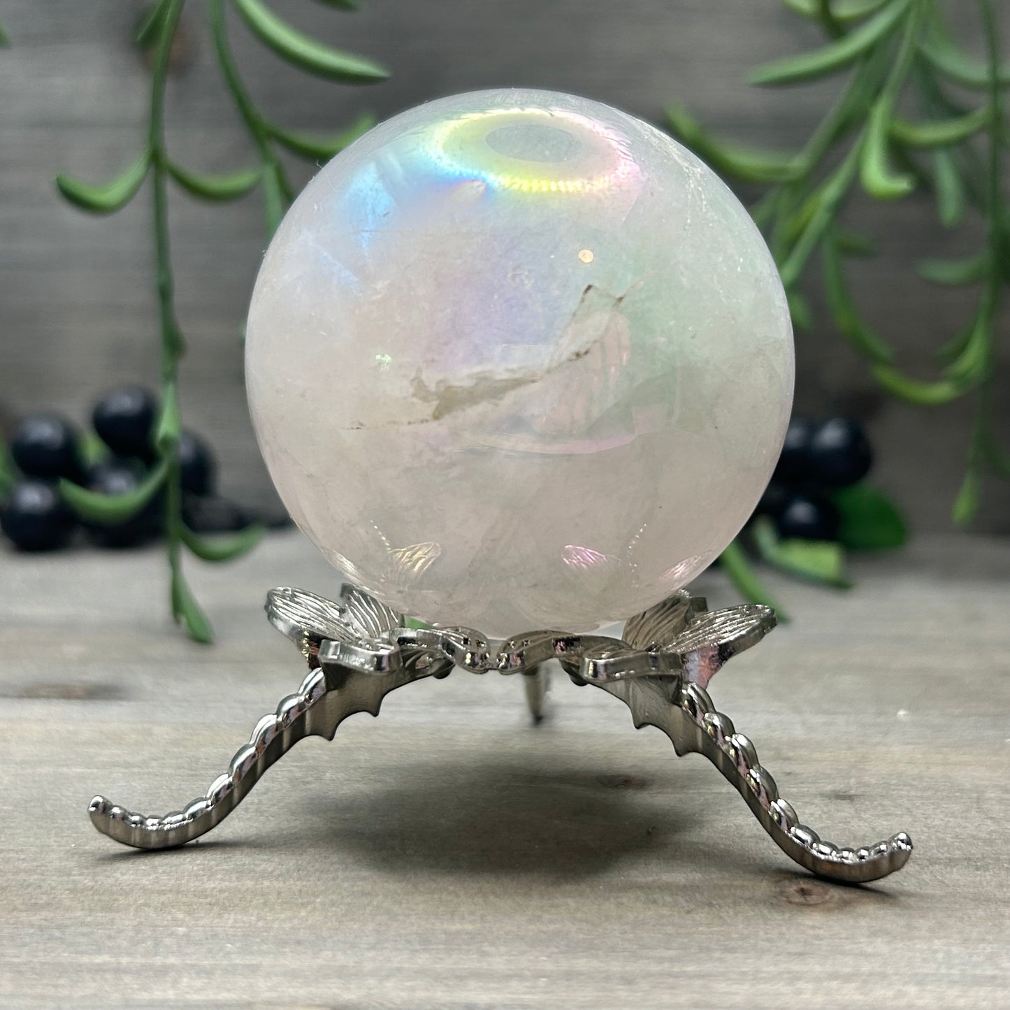 aura rose quartz sphere