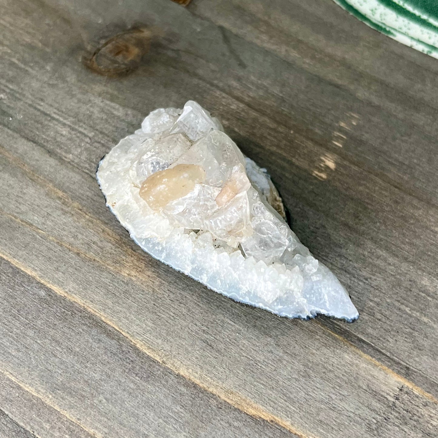 stilbite in apophyllite specimen