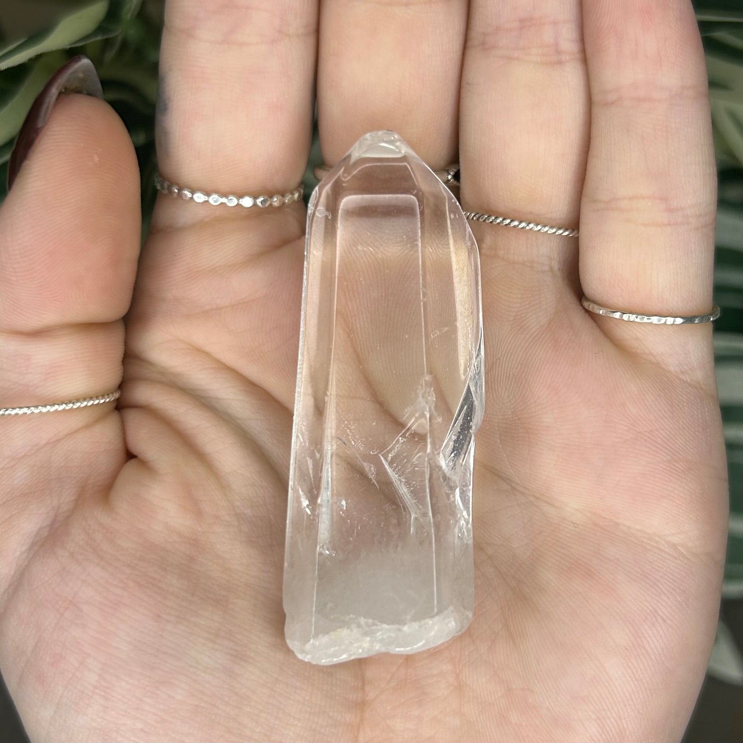 polished clear quartz point