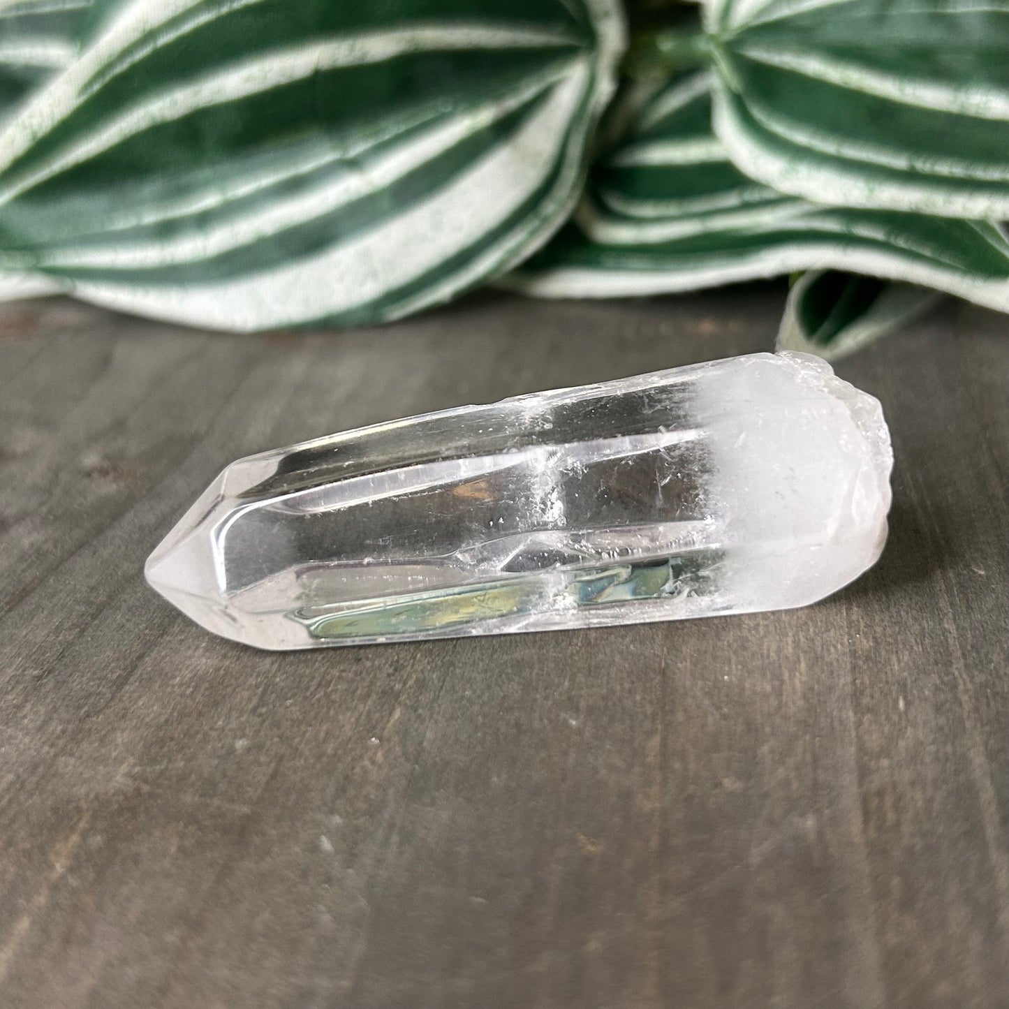 polished clear quartz point