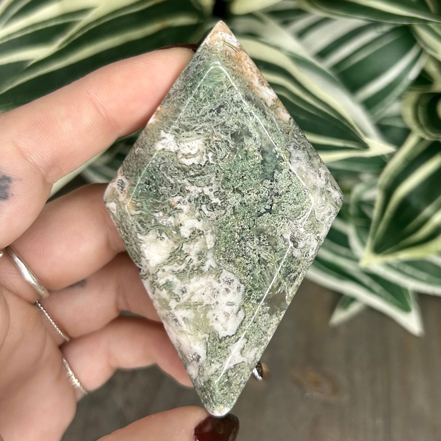 moss agate diamond